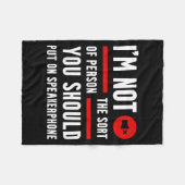 Grappige Spreuken Quotes Telefoon Grafisch Sarcast Fleece Deken (Voorkant (Horizontaal))