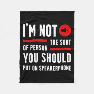 Grappige Spreuken Quotes Telefoon Grafisch Sarcast Fleece Deken