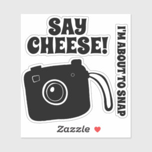 Grappige spreuken voor fotografen met camera sticker