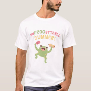 Grappige Springende Kikker Onvergetelijke Zomer Pl T-shirt
