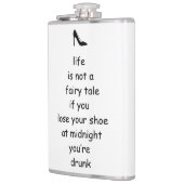 grappige sprookje Assepoester glazen slipper Heupfles (Links)