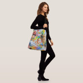 Grappige sprookjesachtige illustratie crossbody tas (Op model)