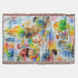 Grappige sprookjesachtige illustratie deken