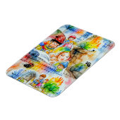 Grappige sprookjesachtige illustratie magneet (Linkerzijde)