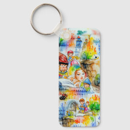 Grappige sprookjesachtige illustratie sleutelhanger