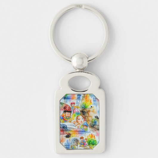 Grappige sprookjesachtige illustratie sleutelhanger (Voorkant)