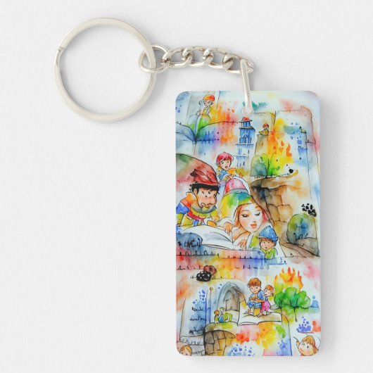 Grappige sprookjesachtige illustratie sleutelhanger (Voorkant)