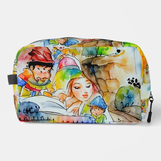 Grappige sprookjesachtige illustratie toilettasje (Voorkant)