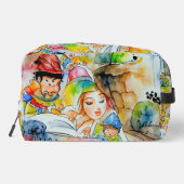Grappige sprookjesachtige illustratie toilettasje (Achterkant)