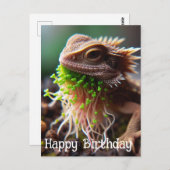 Grappige spruitende hagedis in de Moss Garden Verj Briefkaart (Voorkant / Achterkant)