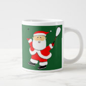 Grappige squash speler kerst grote koffiekop (Rechts)
