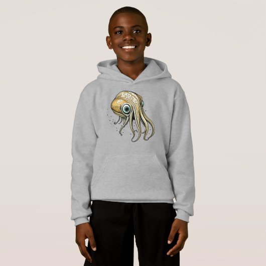 Grappige Squid Line Art (Voorkant volledig)