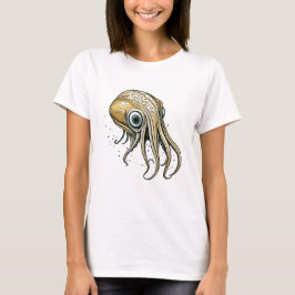Grappige Squid Line Art T-shirt
