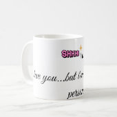 Grappige "Sst... Ik ben geen ochtendmens" koffie Koffiemok (Voorkant links)