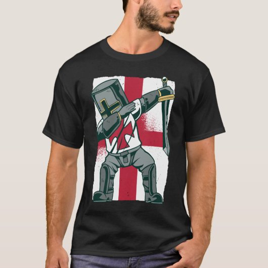 Grappige St Georges Dag Dabbing Knight Engeland Vl T-shirt (Voorkant)