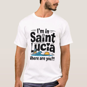 Grappige St. Lucia Reis Vakantie T-shirt