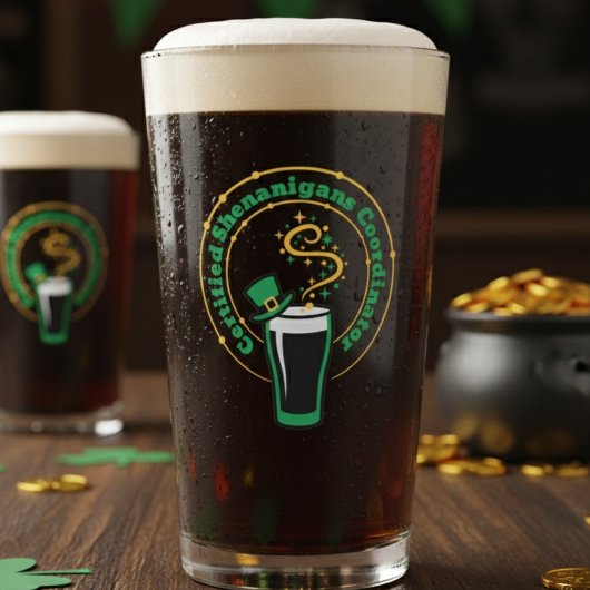 Grappige St. Paddys Gecertificeerde Schelmen Coörd Glas