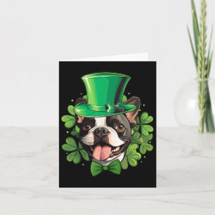 Grappige St. Patrick Boston Terrier  Kaart