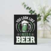 Grappige St. Patrick-dag Bier Humor Feestdagenkaart (Staand voorkant)