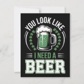 Grappige St. Patrick-dag Bier Humor Feestdagenkaart (Voorkant)