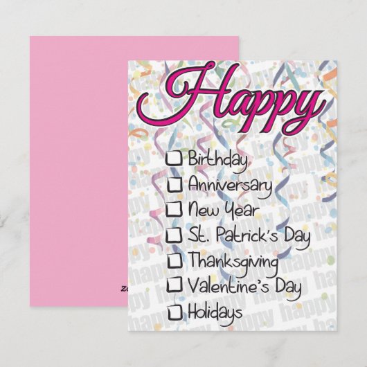 Grappige St. Patrick-dag Checkbox Kaart (Voorkant / Achterkant)