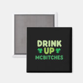 Grappige St. Patrick Dag Drink Op Mces Iers Groen  Magneet (Voorkant / Achterkant)
