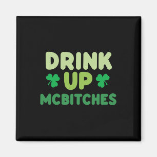 Grappige St. Patrick Dag Drink Op Mces Iers Groen Magneet