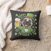 Grappige St. Patrick-dag-pug met bierpul Kussen (Deken)