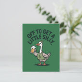 Grappige St. Patrick-dagen Domme Gans Bier Feestdagenkaart (Staand voorkant)