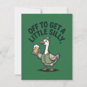 Grappige St. Patrick-dagen Domme Gans Bier Feestdagenkaart (Voorkant)