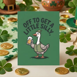 Grappige St. Patrick-dagen Domme Gans Bier Feestdagenkaart