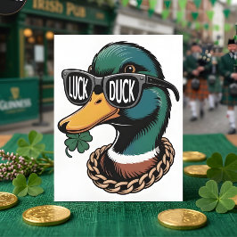 Grappige St. Patrick-dagen Geluks Eend Feestdagenkaart