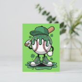 Grappige St. Patrick-dagen honkbalhumor Feestdagenkaart (Staand voorkant)