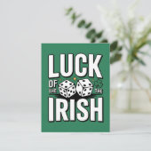 Grappige St. Patrick-dagen Lucky Dobbelstenen Feestdagenkaart (Staand voorkant)