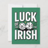 Grappige St. Patrick-dagen Lucky Dobbelstenen Feestdagenkaart (Voorkant)