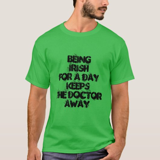 Grappige St. Patrick Irish voor een dag Shamrock G T-shirt (Voorkant)