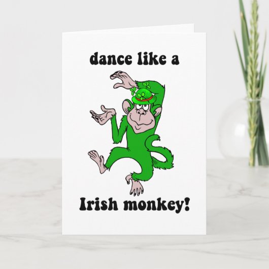 Grappige St Patrick van de aap Dag Kaart (Voorkant)
