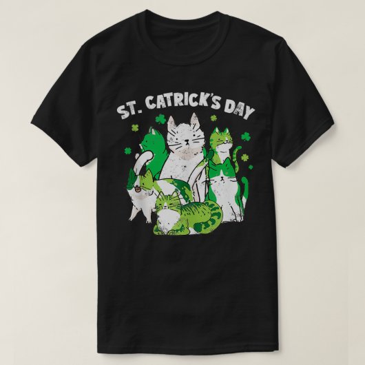 Grappige St Patricks Catricks Dag Katten Liefhebbe T-shirt (Design voorkant)