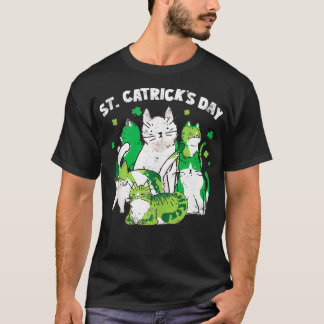 Grappige St Patricks Catricks Dag Katten Liefhebbe T-shirt