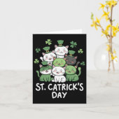 Grappige St Patrick's Catricks Day Katten St Patri Kaart (Gele Bloem)