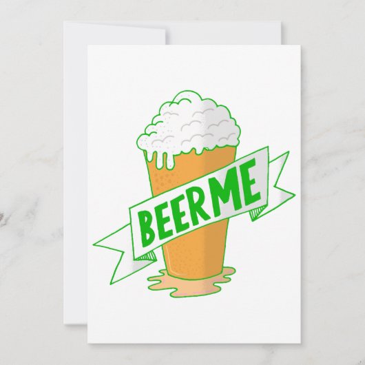 grappige st patricks dag bier me kaart (Voorkant)
