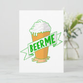 grappige st patricks dag bier me kaart (Staand voorkant)