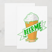 grappige st patricks dag bier me kaart (Voorkant / Achterkant)