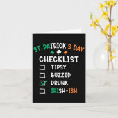 Grappige St. Patrick's Dag Checklist 2 Kaart (Gele Bloem)