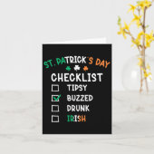 Grappige St. Patrick's Dag Checklist 3 Kaart (Gele Bloem)