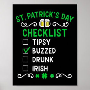 Grappige St. Patrick's Dag Checklist 4  Poster