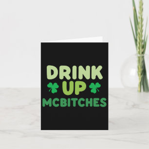 Grappige St. Patrick's Dag Drink Op Mces Iers Groe Kaart