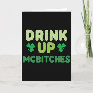 Grappige St Patricks Dag Drink Op Mces Iers Groen Kaart