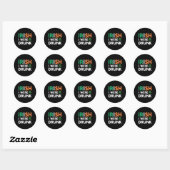Grappige St. Patrick's Dag Drinkende Ierse Ik Was Ronde Sticker (Vel)