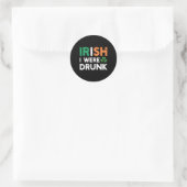 Grappige St. Patrick's Dag Drinkende Ierse Ik Was Ronde Sticker (Tas)